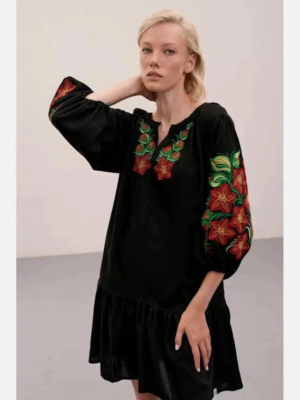 Сукня вишиванка "Квітковий сад" AU all-ukrainian